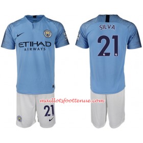 Maillot/Tenue Manchester City SILVA 21 Enfant Domicile 2018/2019